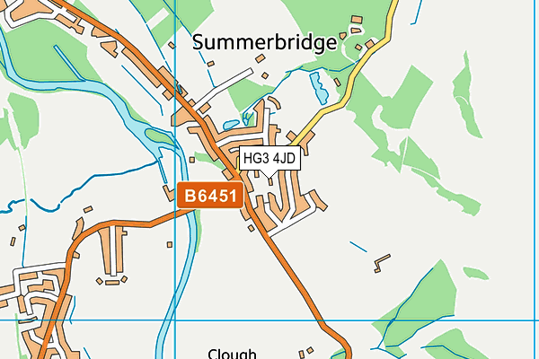 HG3 4JD map - OS VectorMap District (Ordnance Survey)