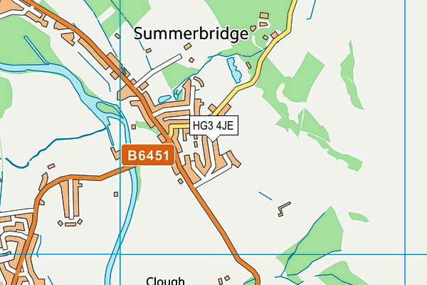 HG3 4JE map - OS VectorMap District (Ordnance Survey)