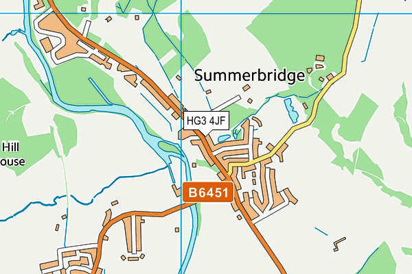 HG3 4JF map - OS VectorMap District (Ordnance Survey)