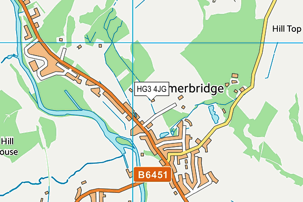 HG3 4JG map - OS VectorMap District (Ordnance Survey)