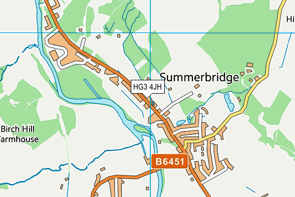 HG3 4JH map - OS VectorMap District (Ordnance Survey)