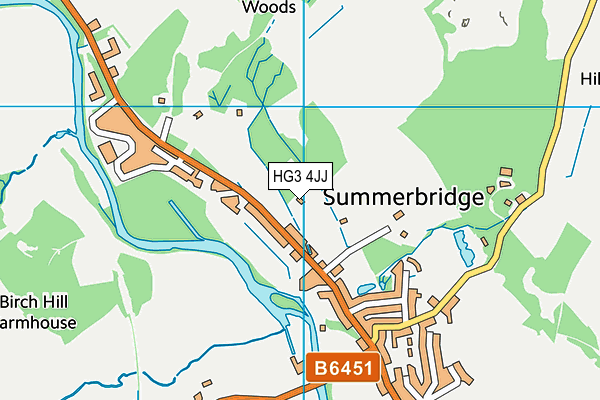 HG3 4JJ map - OS VectorMap District (Ordnance Survey)