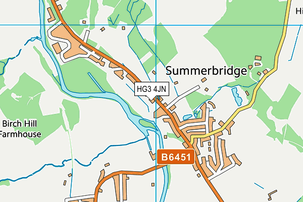 Summerbridge Primary School map (HG3 4JN) - OS VectorMap District (Ordnance Survey)