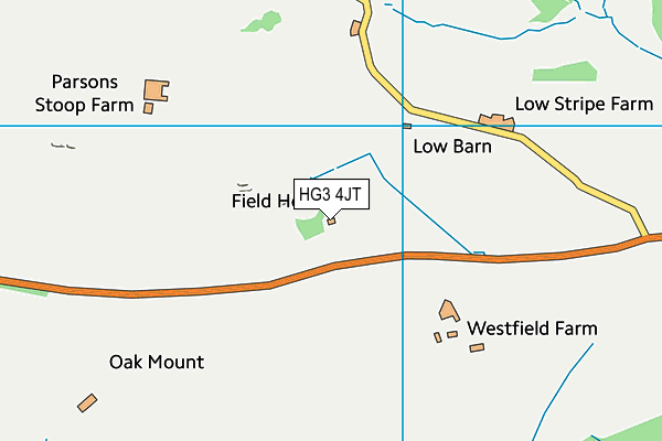 HG3 4JT map - OS VectorMap District (Ordnance Survey)