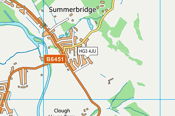 HG3 4JU map - OS VectorMap District (Ordnance Survey)