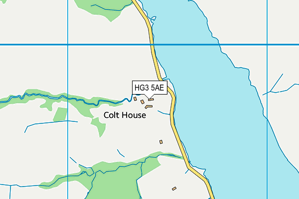 HG3 5AE map - OS VectorMap District (Ordnance Survey)