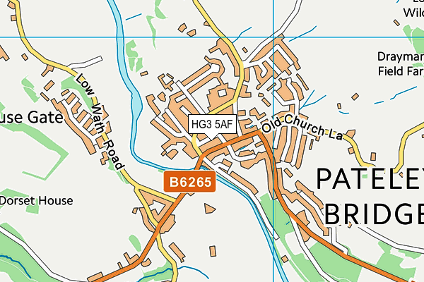 HG3 5AF map - OS VectorMap District (Ordnance Survey)