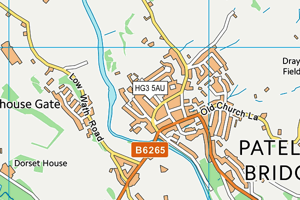 HG3 5AU map - OS VectorMap District (Ordnance Survey)