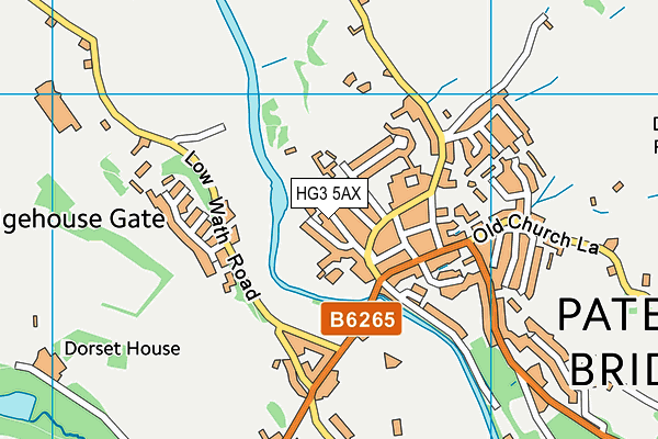 HG3 5AX map - OS VectorMap District (Ordnance Survey)