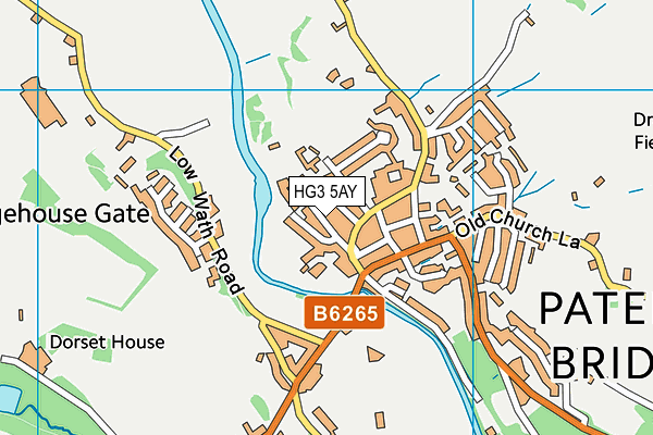 HG3 5AY map - OS VectorMap District (Ordnance Survey)