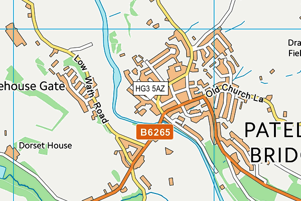 HG3 5AZ map - OS VectorMap District (Ordnance Survey)