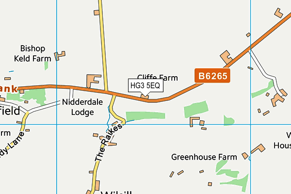 HG3 5EQ map - OS VectorMap District (Ordnance Survey)