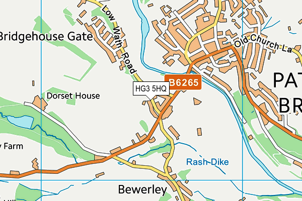 Pateley Bridge Cricket Club map (HG3 5HQ) - OS VectorMap District (Ordnance Survey)