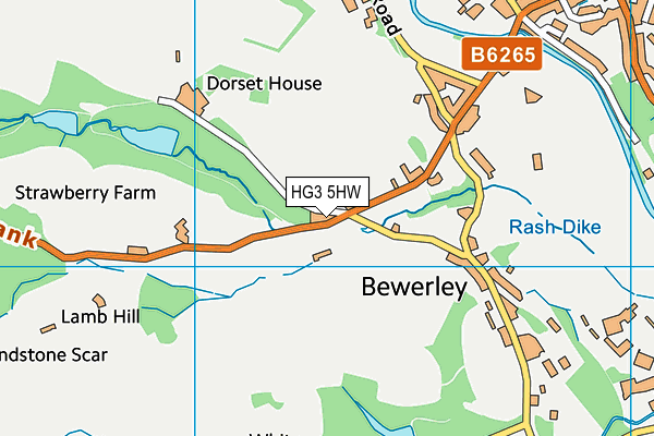 Nidderdale Showground map (HG3 5HW) - OS VectorMap District (Ordnance Survey)