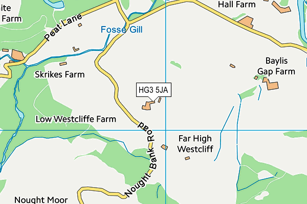 HG3 5JA map - OS VectorMap District (Ordnance Survey)