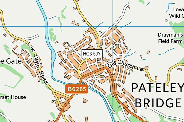 HG3 5JY map - OS VectorMap District (Ordnance Survey)