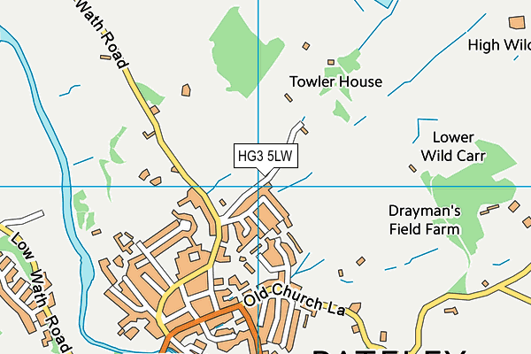 HG3 5LW map - OS VectorMap District (Ordnance Survey)