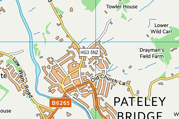 HG3 5NZ map - OS VectorMap District (Ordnance Survey)