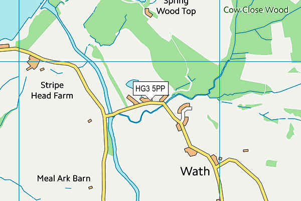 HG3 5PP map - OS VectorMap District (Ordnance Survey)