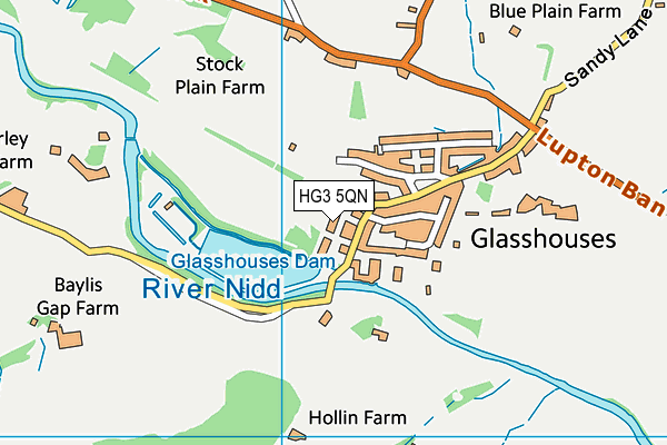 HG3 5QN map - OS VectorMap District (Ordnance Survey)