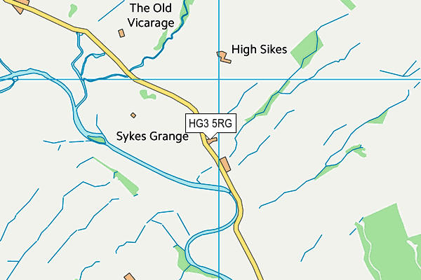 HG3 5RG map - OS VectorMap District (Ordnance Survey)