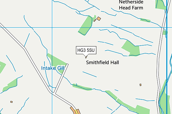 HG3 5SU map - OS VectorMap District (Ordnance Survey)