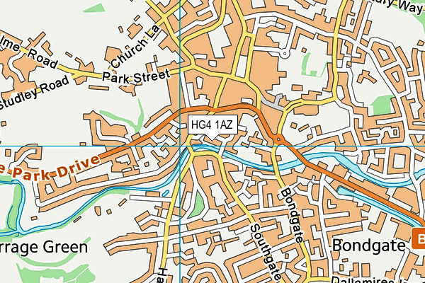 HG4 1AZ map - OS VectorMap District (Ordnance Survey)