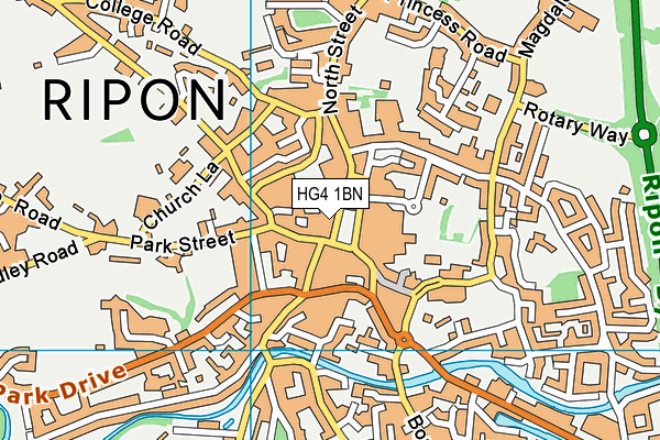 HG4 1BN map - OS VectorMap District (Ordnance Survey)
