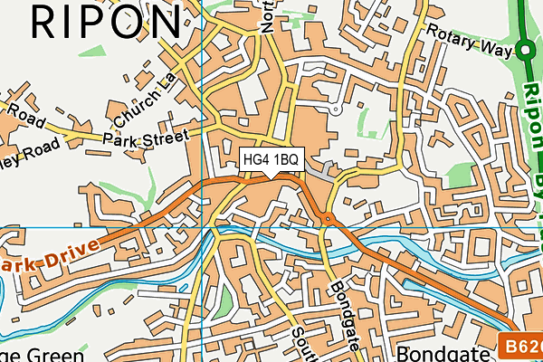HG4 1BQ map - OS VectorMap District (Ordnance Survey)
