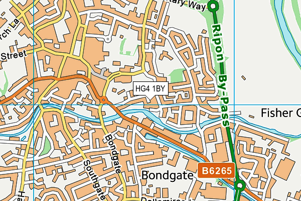 HG4 1BY map - OS VectorMap District (Ordnance Survey)