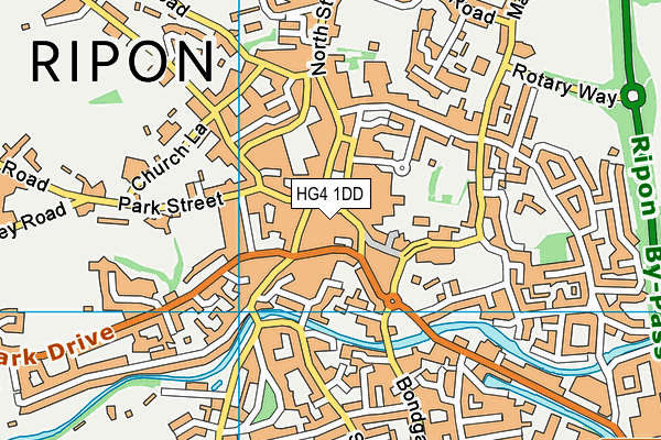 HG4 1DD map - OS VectorMap District (Ordnance Survey)