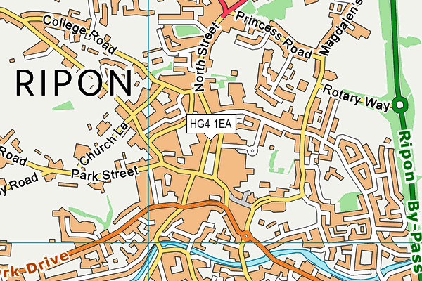 HG4 1EA map - OS VectorMap District (Ordnance Survey)