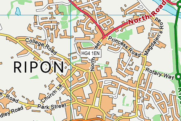 HG4 1EN map - OS VectorMap District (Ordnance Survey)