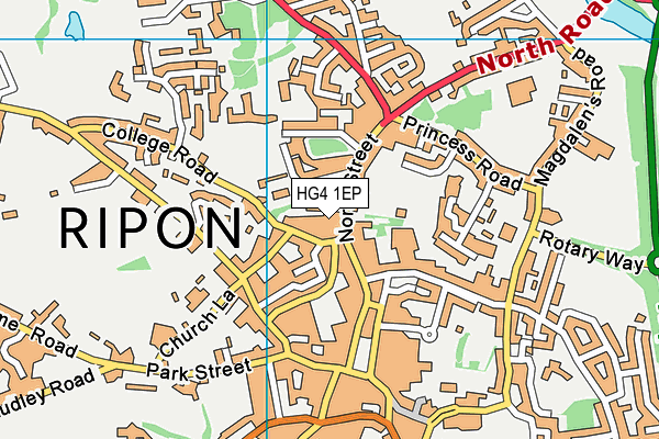 HG4 1EP map - OS VectorMap District (Ordnance Survey)