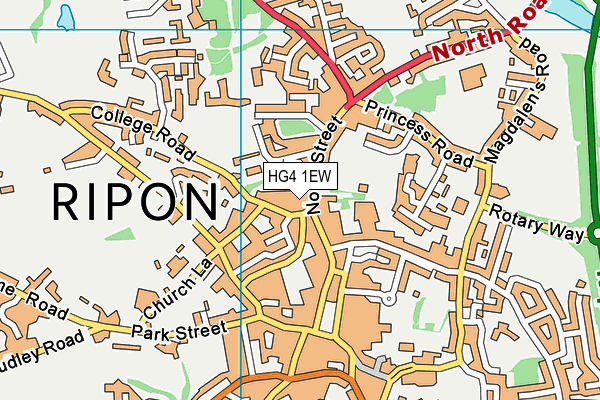 HG4 1EW map - OS VectorMap District (Ordnance Survey)