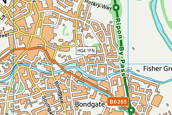 HG4 1FN map - OS VectorMap District (Ordnance Survey)