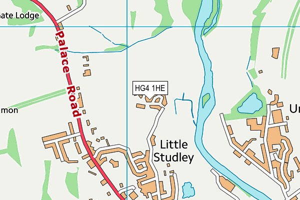 HG4 1HE map - OS VectorMap District (Ordnance Survey)