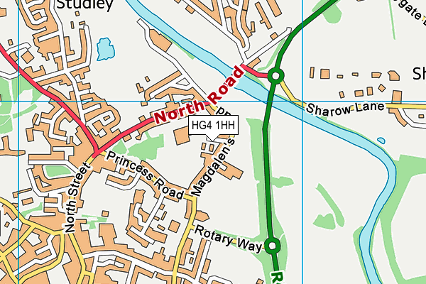 HG4 1HH map - OS VectorMap District (Ordnance Survey)