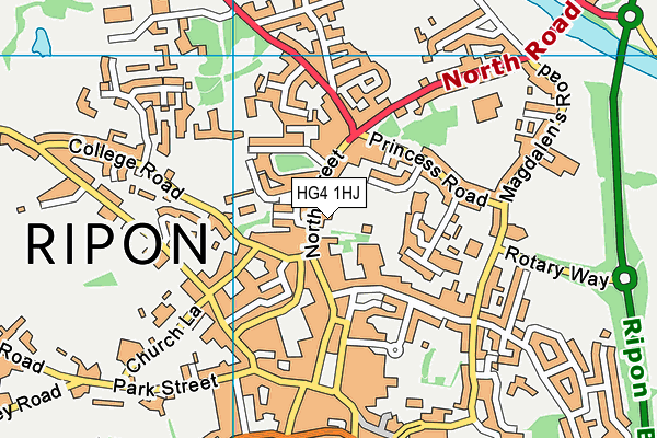 HG4 1HJ map - OS VectorMap District (Ordnance Survey)