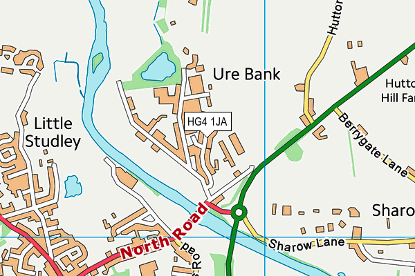 HG4 1JA map - OS VectorMap District (Ordnance Survey)