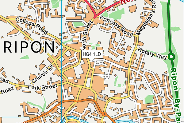 HG4 1LD map - OS VectorMap District (Ordnance Survey)