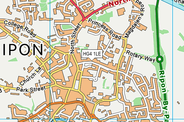 HG4 1LE map - OS VectorMap District (Ordnance Survey)