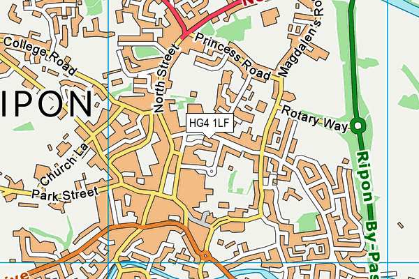 HG4 1LF map - OS VectorMap District (Ordnance Survey)