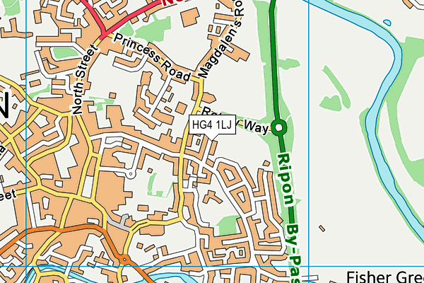 HG4 1LJ map - OS VectorMap District (Ordnance Survey)