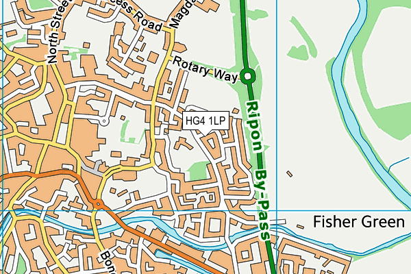 HG4 1LP map - OS VectorMap District (Ordnance Survey)