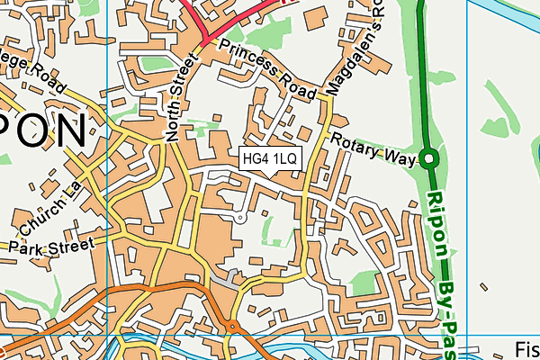 HG4 1LQ map - OS VectorMap District (Ordnance Survey)