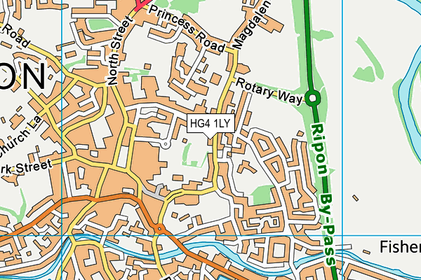 HG4 1LY map - OS VectorMap District (Ordnance Survey)