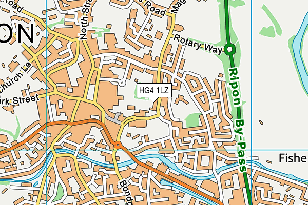 HG4 1LZ map - OS VectorMap District (Ordnance Survey)