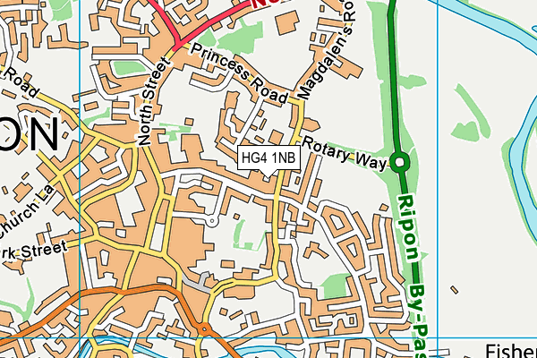 HG4 1NB map - OS VectorMap District (Ordnance Survey)