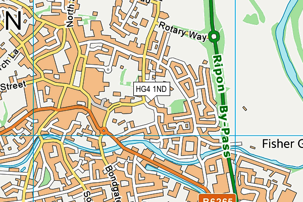 HG4 1ND map - OS VectorMap District (Ordnance Survey)